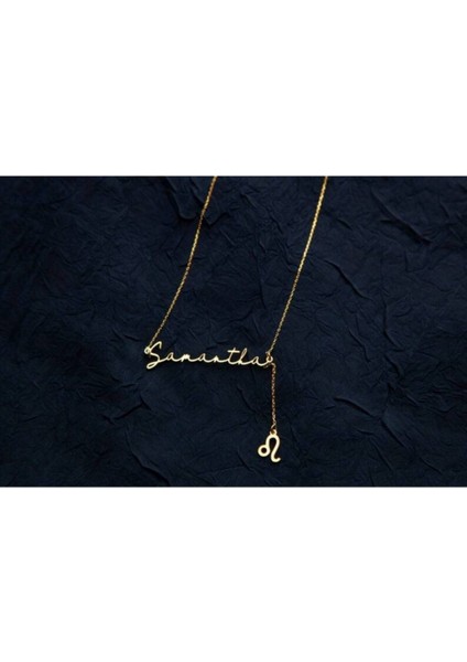 925 Ayar Gümüş Isim Sallantılı Burç Sembolü Kolye modelleri