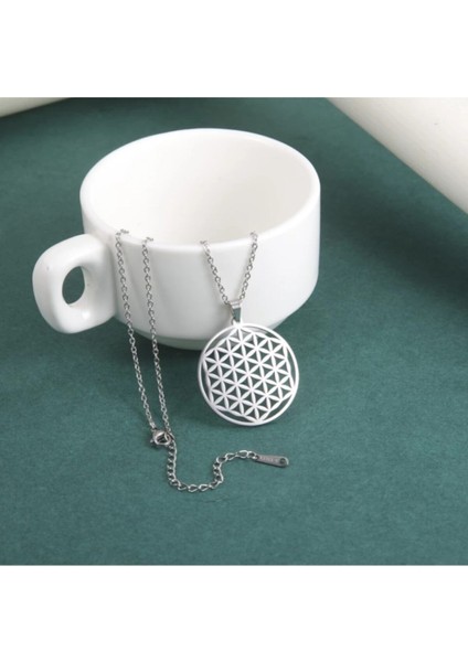 925 Ayar Gümüş Yaşam Çiçeği Kolye