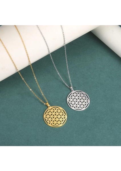 925 Ayar Gümüş Yaşam Çiçeği Kolye modelleri