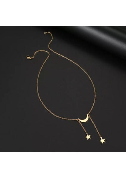 925 Ayar Gümüş Sallantılı Ay Yıldız Kolye fiyatları