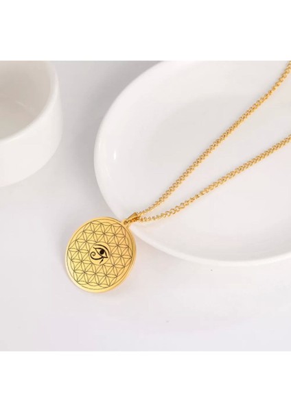 925 Ayar Gümüş Göz- Yaşam Çiçeği Kolye