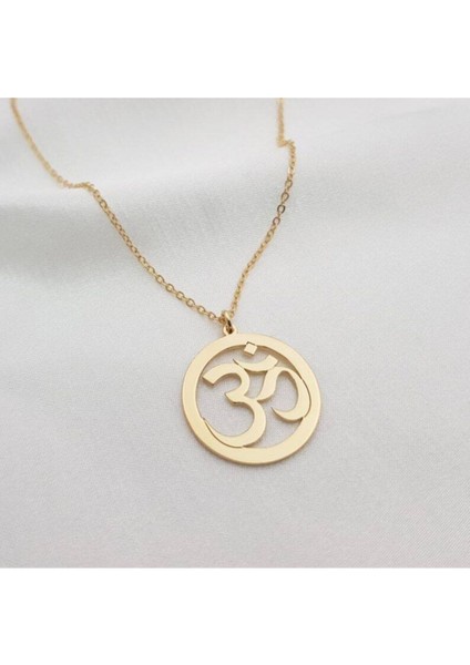 925 Ayar Gümüş Om Kolye