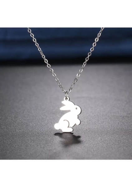 925 Ayar Gümüş Minimal Tavşan Kolye