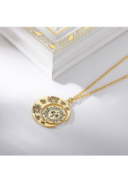 925 Ayar Gümüş Tasarım Güneş Ay Kolye modelleri