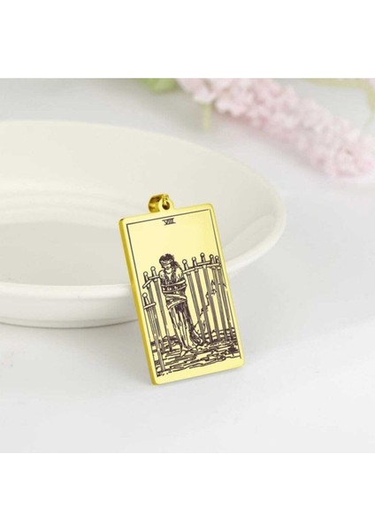 925 Ayar Gümüş Tarot Kolye Ucu