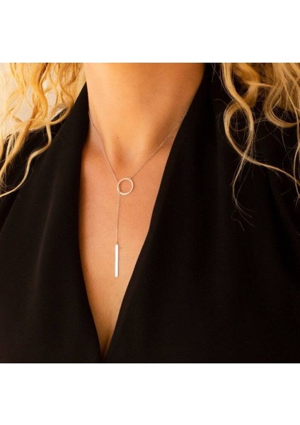 925K Kolye Iç Içe Halka Çubuk Bar