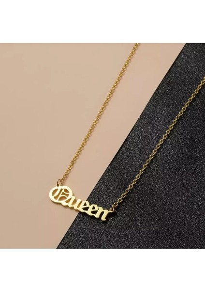 925 Ayar Gümüş Font Queen Kolye