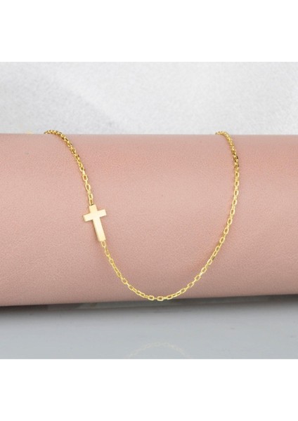 925 Ayar Gümüş Yan Model Haç Kolye modelleri