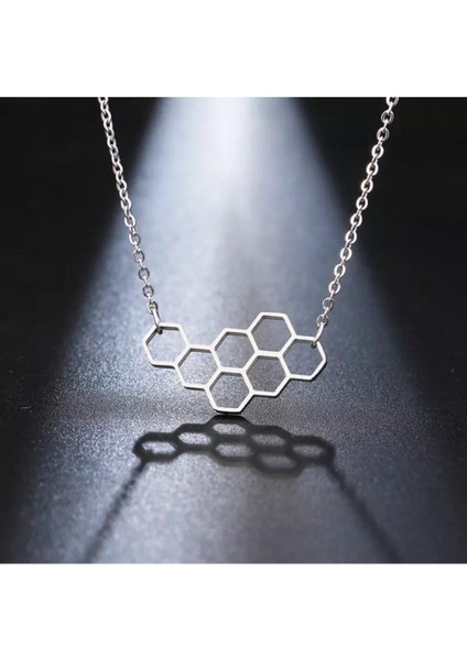 925 Ayar Gümüş Bal Peteği Kolye