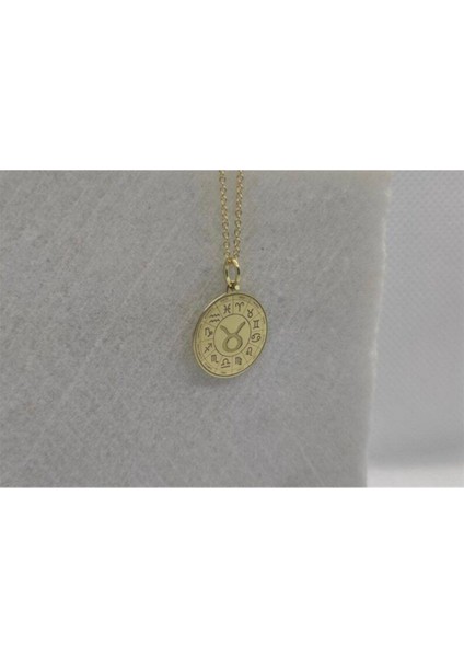 925 Ayar Gümüş Burç Haritası Boğa Burcu Kolye modelleri