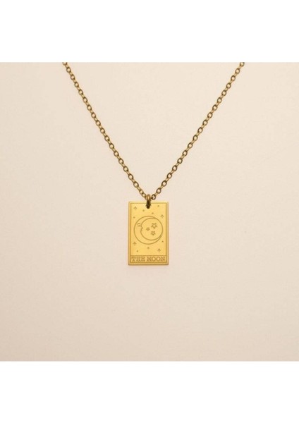 925 Ayar Gümüş The Moon Tarot Kolye