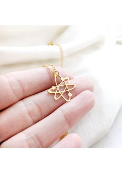 925 Ayar Gümüş Atom Sembolü Kolye modelleri