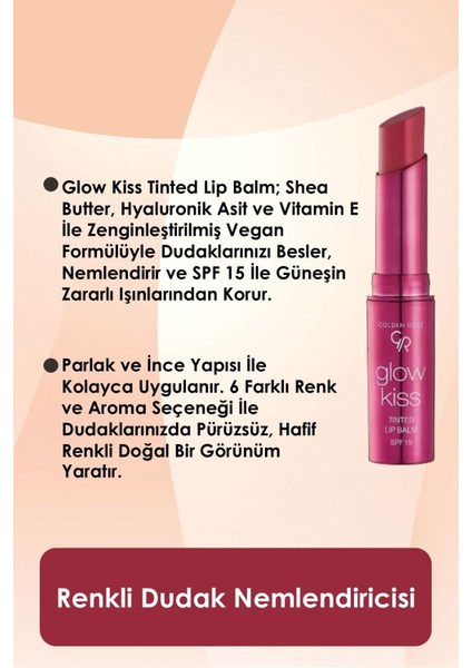 Glow Kiss Tinted Lip Balm No: 03 Berry Pink - Renkli Dudak Nemlendirici - 8691190440800 fiyatları