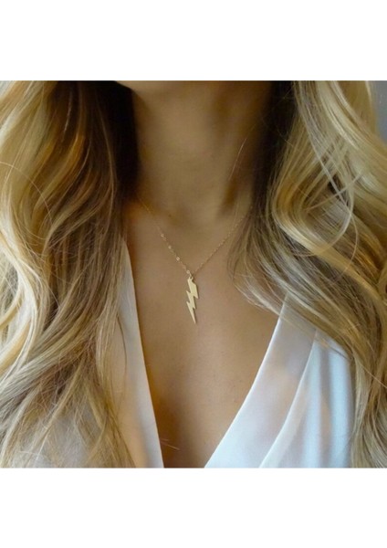 925 Ayar Gümüş Şimşek Kolye