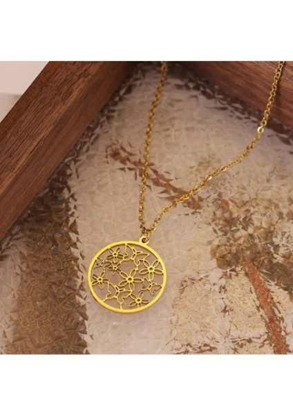 925 Ayar Gümüş Halka Içi Kelebek Çiçekler Kolye fiyatları