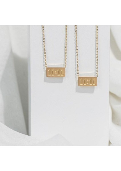 925 Ayar Gümüş 11:11 Melek Rakamı Kolye modelleri