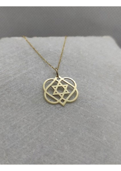 925 Ayar Gümüş Davut Yıldızı Kolye