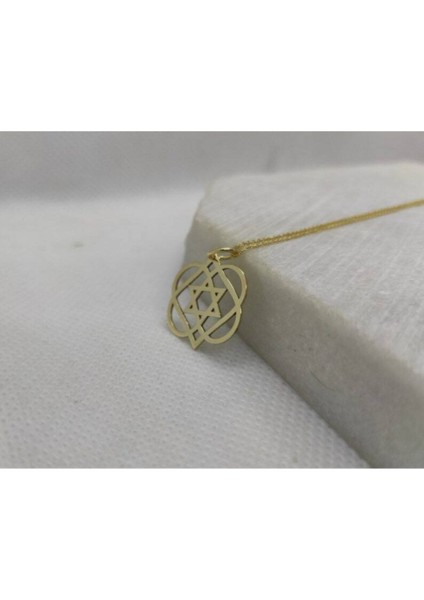 925 Ayar Gümüş Davut Yıldızı Kolye modelleri