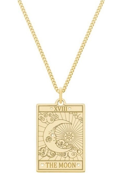 925 Ayar Gümüş The Moon Tarot Kolye