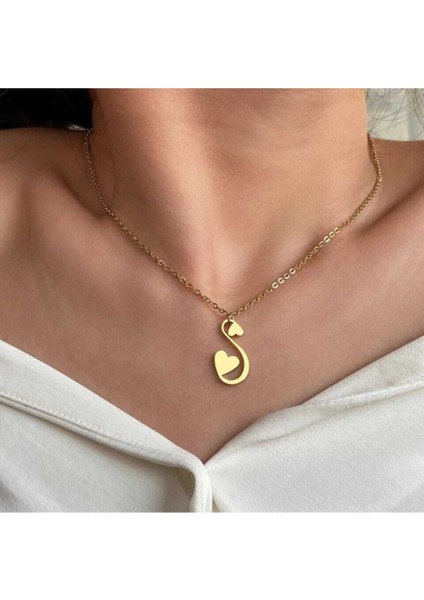 925 Ayar Gümüş Aşk Tasarım Kuğu Kolye