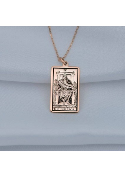 925 Ayar Gümüş Tarot (The Emperor) Imparator Kolye