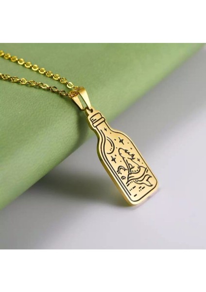 925 Ayar Gümüş Şişe Deniz Kızı Kolye