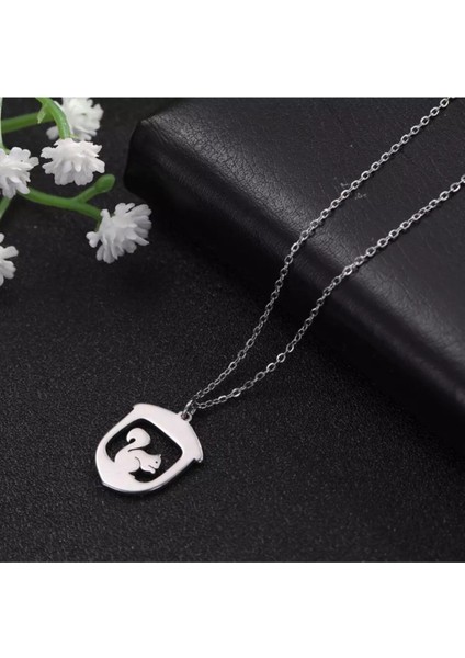 925 Ayar Gümüş Sincap Kolye