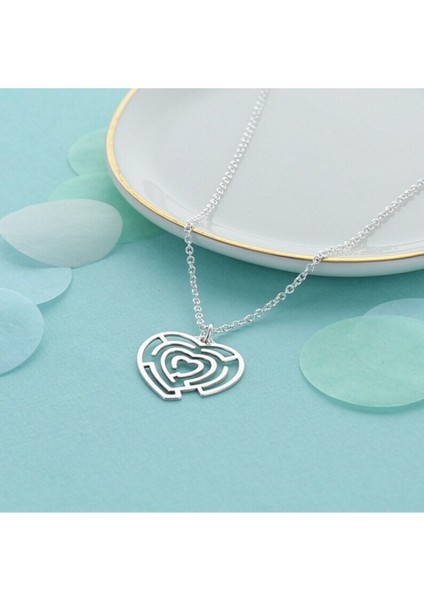 925 Ayar Gümüş Labirent Aşk Kolye