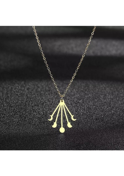 925 Ayar Gümüş Ay’ın Evreleri Kolye