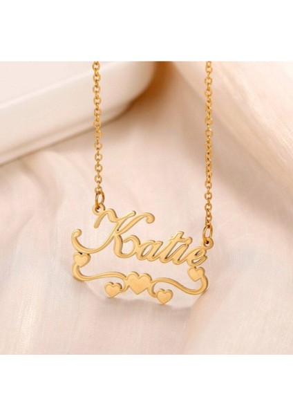 925 Ayar Gümüş Kalp Tasarım Isim Kolye