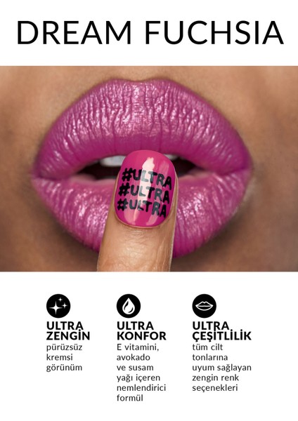 Ultra Kremsi Ruj Dream Fuchsia