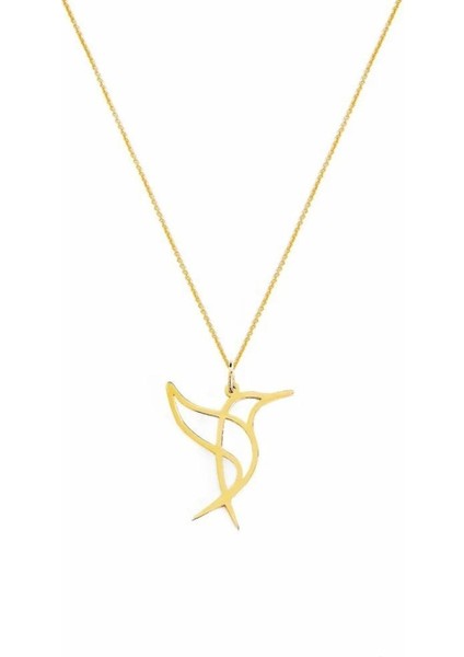 Has Altın Kaplama Kuş Figürlü 925K Kolye modelleri