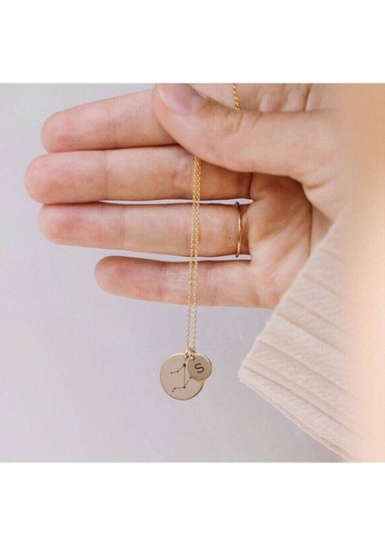 925 Ayar Gümüş Takım Yıldızı Burç Harf Kolye