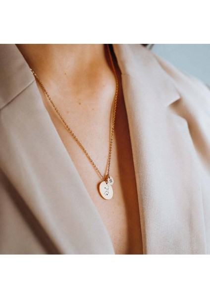 925 Ayar Gümüş Takım Yıldızı Burç Harf Kolye modelleri