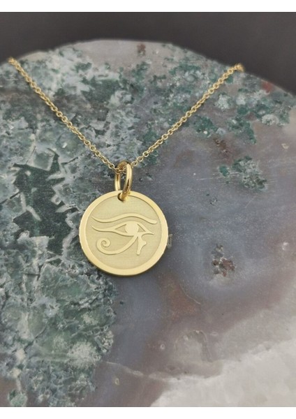 Has Altın Kaplama Horus'un Gözü 925K Kolye