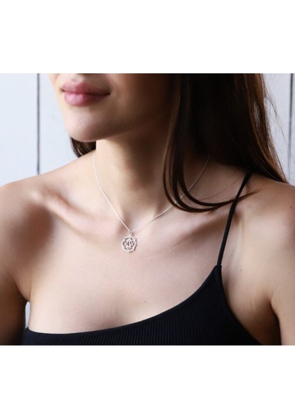 925 Ayar Gümüş Kalp Çakra Kolye