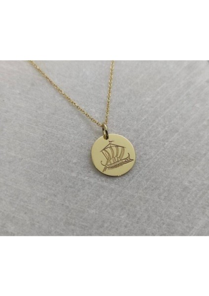 925 Ayar Gümüş Eski Gemi Kolye fiyatları