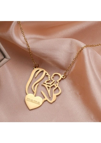 925 Ayar Gümüş Anne Bebek Isim Kolye