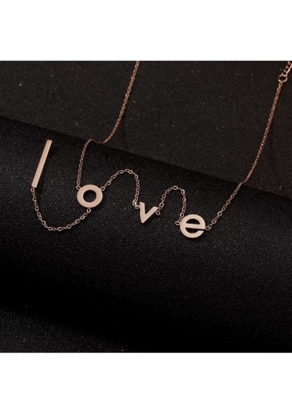 925 Ayar Gümüş Sallantılı Love Kolye