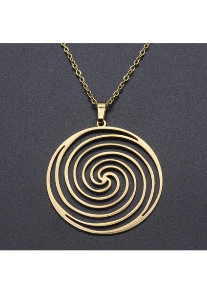 925 Ayar Özel Gümüş Tasarim Kolye Gold