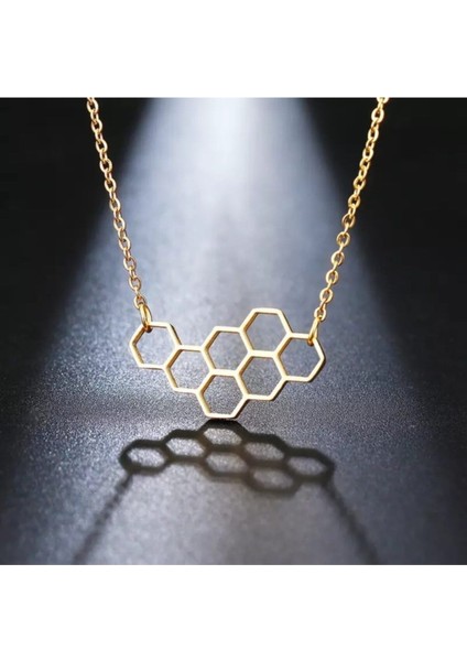 925 Ayar Gümüş Bal Peteği Kolye