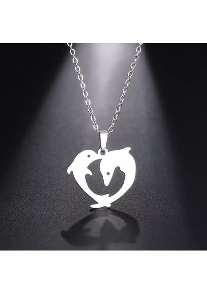 925 Ayar Gümüş Yunus Balığı Kolye