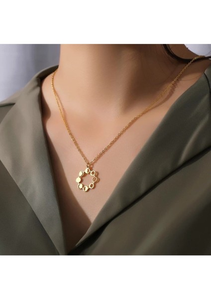 925 Ayar Gümüş Halka Ayın Evreleri Kolye