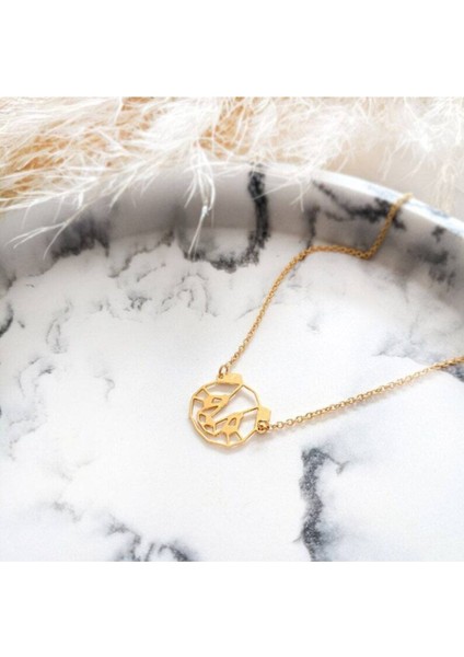 925 Ayar Gümüş Origami Panda Kolye