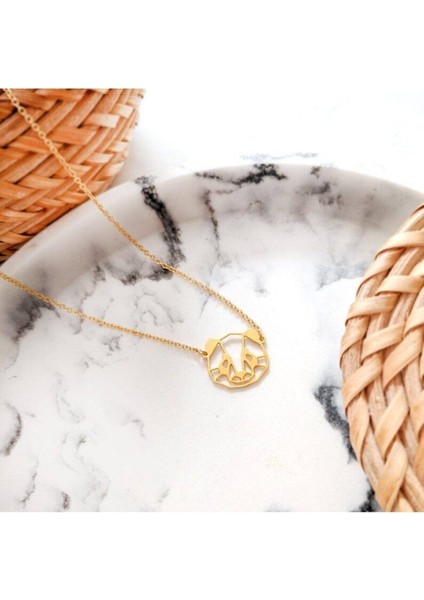 925 Ayar Gümüş Origami Panda Kolye fiyatları