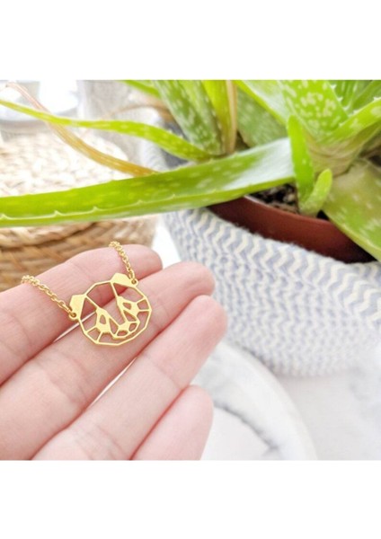 925 Ayar Gümüş Origami Panda Kolye modelleri