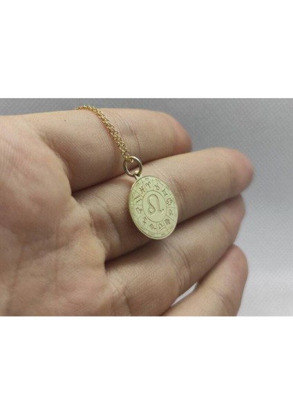 925 Ayar Gümüş Burç Haritası Aslan Burcu Kolye modelleri