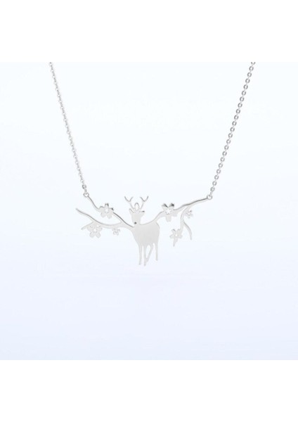 925 Ayar Gümüş Geyik Kolye