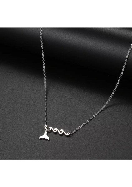 925 Ayar Gümüş Deniz Dalgası Kolye