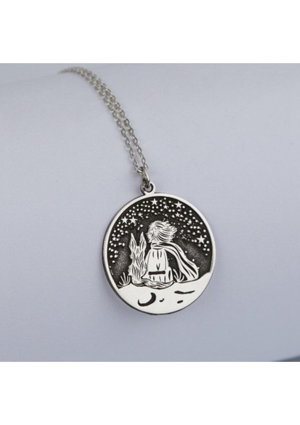 925 Ayar Gümüş Özel Tasarım Küçük Prens Kolye